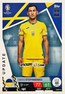Sticker Taras Stepanenko - UEFA Euro 2024. Match Attax
 n. UKR5 - Topps