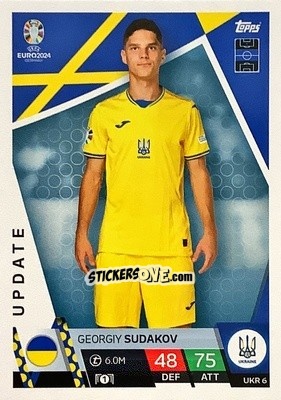 Sticker Georgiy Sudakov - UEFA Euro 2024. Match Attax
 n. UKR6 - Topps