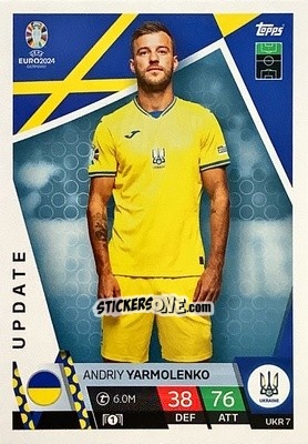 Sticker Andriy Yarmolenko - UEFA Euro 2024. Match Attax
 n. UKR7 - Topps