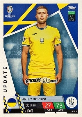 Sticker Artem Dovbyk - UEFA Euro 2024. Match Attax
 n. UKR9 - Topps