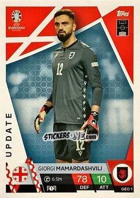 Sticker Giorgi Mamardashvili - UEFA Euro 2024. Match Attax
 n. GEO1 - Topps