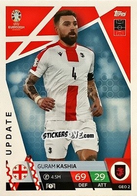 Sticker Guram Kashia - UEFA Euro 2024. Match Attax
 n. GEO2 - Topps