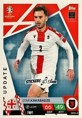 Sticker Otar Kakabadze - UEFA Euro 2024. Match Attax
 n. GEO4 - Topps