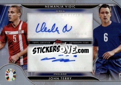 Sticker Nemanja Vidić / John Terry - Finest Road to UEFA Euro 2024
 n. FDA-VT - Topps