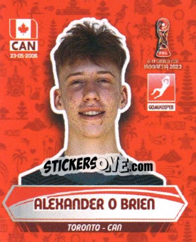 Cromo ALEXANDER O BRIEN - FIFA U-17 WORLD CUP INDONESIA 2023
 - INNOVA