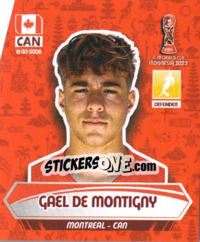 Sticker GAEL DE MONTIGNY