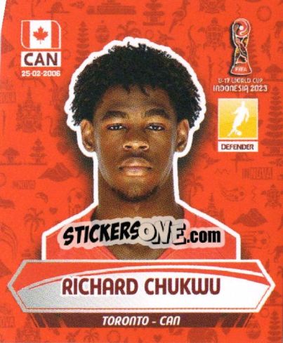 Sticker RICHARD CHUKWU - FIFA U-17 WORLD CUP INDONESIA 2023
 - INNOVA