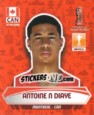 Sticker ANTOINE N DIAYE - FIFA U-17 WORLD CUP INDONESIA 2023
 - INNOVA