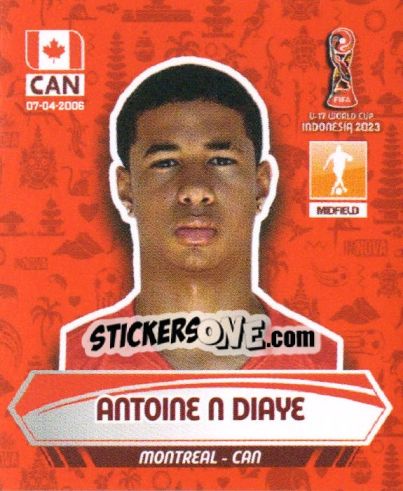 Sticker ANTOINE N DIAYE - FIFA U-17 WORLD CUP INDONESIA 2023
 n. 105 - INNOVA