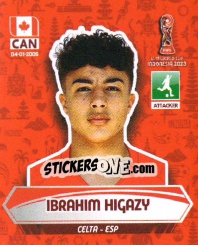 Sticker IBRAHIM HIGAZY - FIFA U-17 WORLD CUP INDONESIA 2023
 - INNOVA