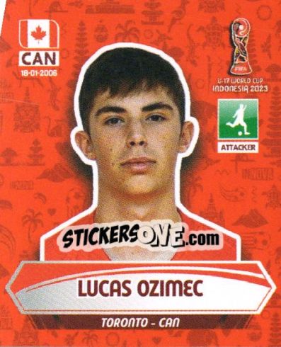 Sticker LUCAS OZIMEC - FIFA U-17 WORLD CUP INDONESIA 2023
 - INNOVA