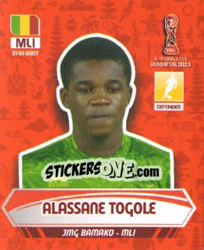 Sticker ALASSANE TOGOLE - FIFA U-17 WORLD CUP INDONESIA 2023
 - INNOVA