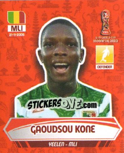 Sticker GAOUDSOU KONE - FIFA U-17 WORLD CUP INDONESIA 2023
 - INNOVA