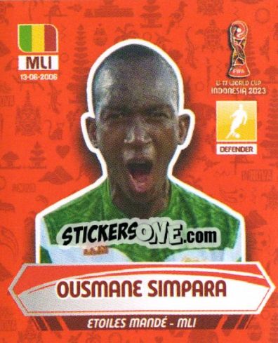 Sticker OUSMANE SIMPARA - FIFA U-17 WORLD CUP INDONESIA 2023
 - INNOVA