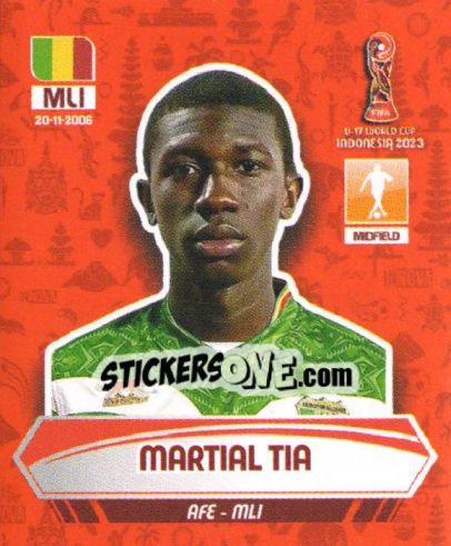 Sticker MARTIAL TIA - FIFA U-17 WORLD CUP INDONESIA 2023
 - INNOVA