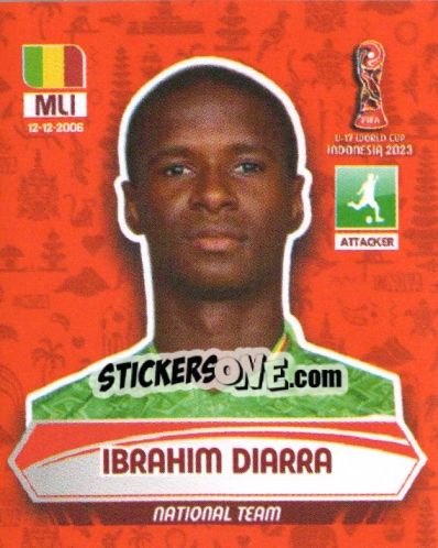 Sticker IBRAHIM DIARRA - FIFA U-17 WORLD CUP INDONESIA 2023
 - INNOVA