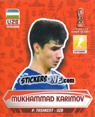 Sticker MUKHAMMAD KARIMOV - FIFA U-17 WORLD CUP INDONESIA 2023
 - INNOVA