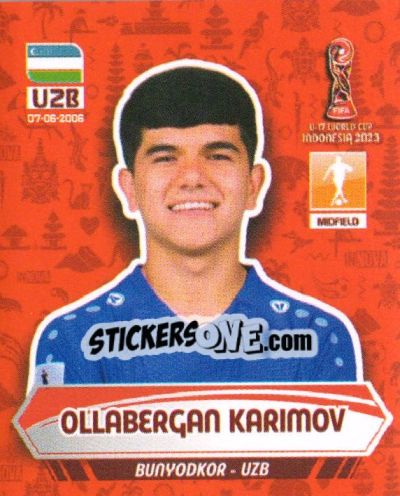 Sticker OLLABERGAN KARIMOV - FIFA U-17 WORLD CUP INDONESIA 2023
 - INNOVA