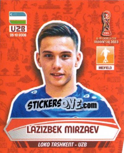 Sticker LAZIZBEK MIRZAEV - FIFA U-17 WORLD CUP INDONESIA 2023
 - INNOVA