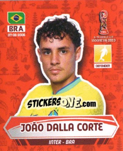 Sticker JOAO DALLA CORTE - FIFA U-17 WORLD CUP INDONESIA 2023
 - INNOVA