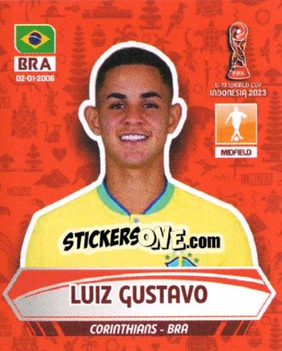 Sticker LUIZ GUSTAVO - FIFA U-17 WORLD CUP INDONESIA 2023
 - INNOVA