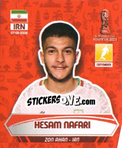 Sticker HESAM NAFARI - FIFA U-17 WORLD CUP INDONESIA 2023
 - INNOVA