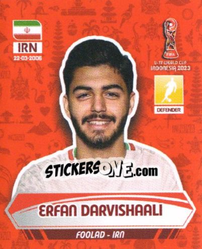 Sticker ERFAN DARVISHAALI - FIFA U-17 WORLD CUP INDONESIA 2023
 n. 170 - INNOVA