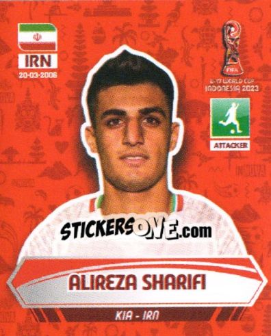 Sticker ALIREZA SHARIFI - FIFA U-17 WORLD CUP INDONESIA 2023
 - INNOVA