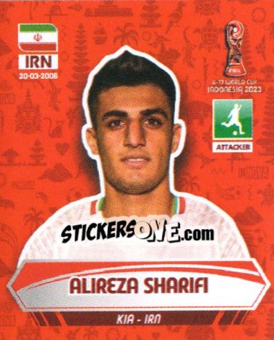 Sticker ALIREZA SHARIFI - FIFA U-17 WORLD CUP INDONESIA 2023
 n. 174 - INNOVA