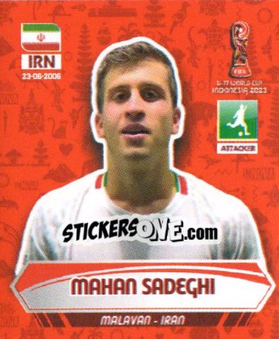 Sticker MAHAN SADEGHI - FIFA U-17 WORLD CUP INDONESIA 2023
 n. 175 - INNOVA