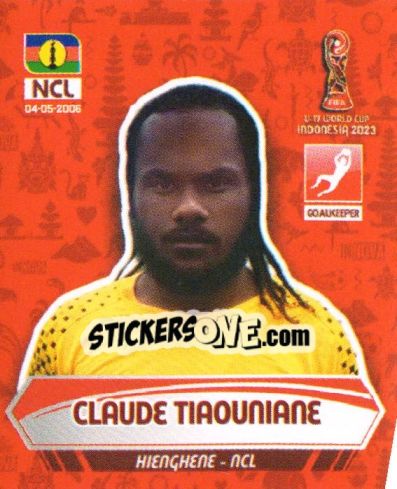 Sticker CLAUDE TIAOUNIANE - FIFA U-17 WORLD CUP INDONESIA 2023
 - INNOVA