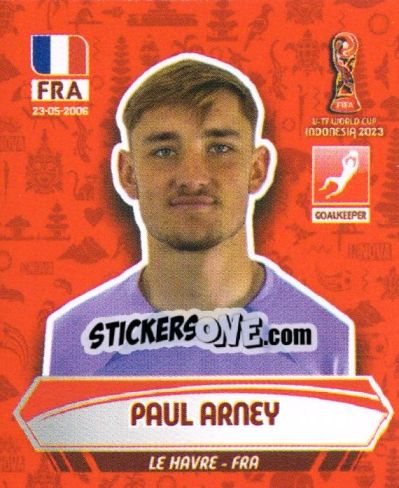 Sticker PAUL ARNEY - FIFA U-17 WORLD CUP INDONESIA 2023
 - INNOVA
