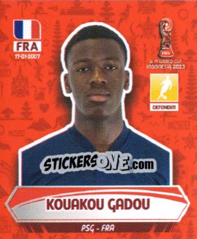 Sticker KOUAKOU GADOU - FIFA U-17 WORLD CUP INDONESIA 2023
 - INNOVA