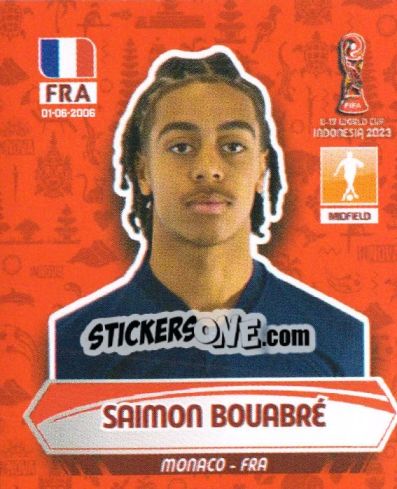 Sticker SAIMON BOUABRE' - FIFA U-17 WORLD CUP INDONESIA 2023
 - INNOVA