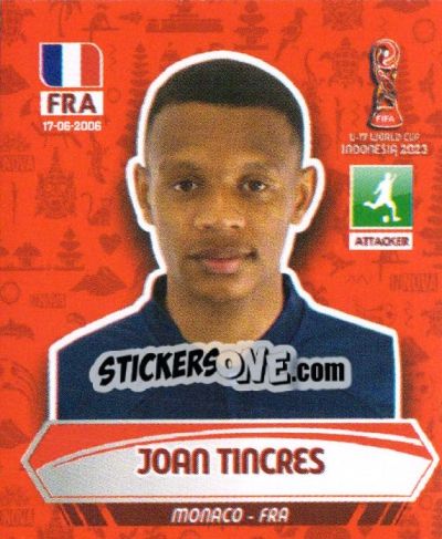 Sticker JOAN TINCRES - FIFA U-17 WORLD CUP INDONESIA 2023
 - INNOVA