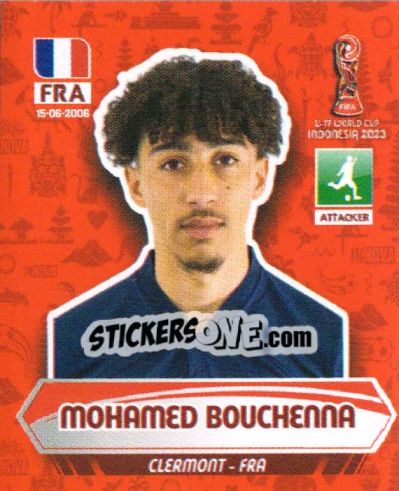 Sticker MOHAMED BOUCHENNA - FIFA U-17 WORLD CUP INDONESIA 2023
 - INNOVA