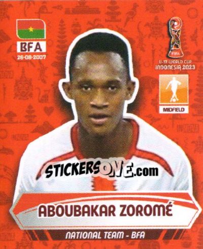 Sticker ABOUBAKAR ZOROME - FIFA U-17 WORLD CUP INDONESIA 2023
 - INNOVA