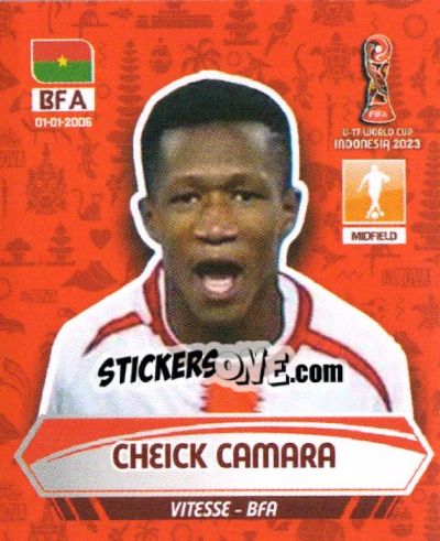 Sticker CHEICK CAMARA - FIFA U-17 WORLD CUP INDONESIA 2023
 - INNOVA