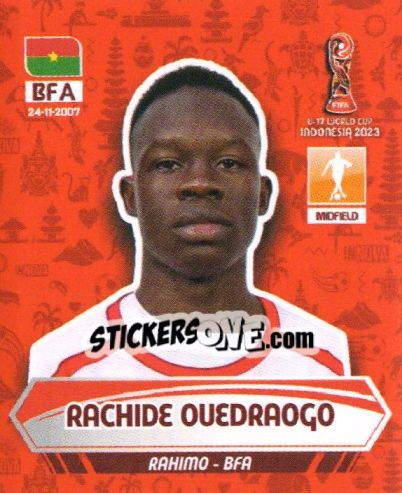 Sticker RACHIDE OUEDRAOGO - FIFA U-17 WORLD CUP INDONESIA 2023
 - INNOVA