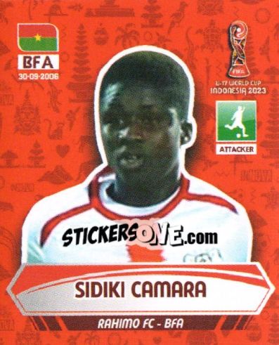Sticker SIDIKI CAMARA - FIFA U-17 WORLD CUP INDONESIA 2023
 - INNOVA
