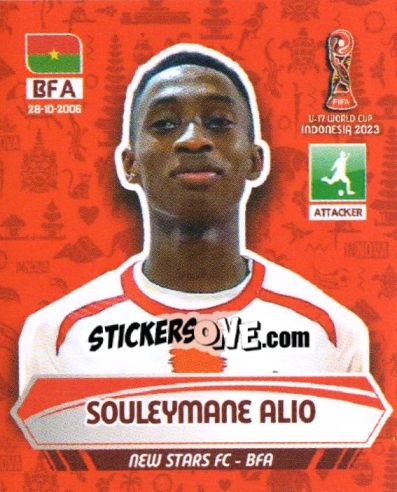 Sticker SOULEYMANE ALIO - FIFA U-17 WORLD CUP INDONESIA 2023
 - INNOVA