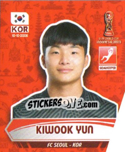 Sticker KIWOOK YUN - FIFA U-17 WORLD CUP INDONESIA 2023
 - INNOVA
