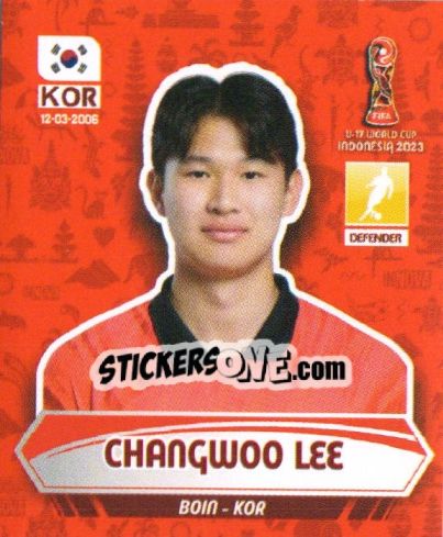 Sticker CHANGWOO LEE - FIFA U-17 WORLD CUP INDONESIA 2023
 - INNOVA