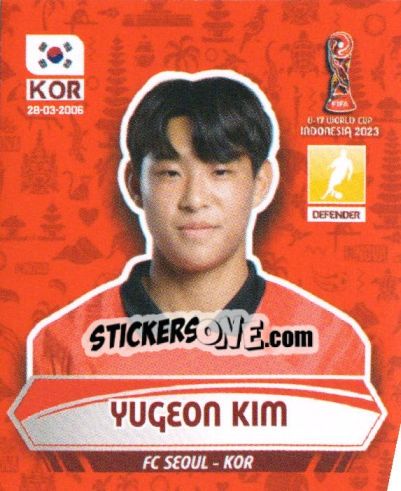 Sticker YUGEON KIM - FIFA U-17 WORLD CUP INDONESIA 2023
 n. 322 - INNOVA