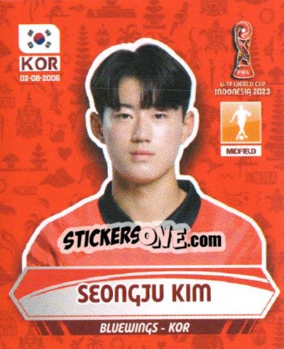 Sticker SEONGJU KIM - FIFA U-17 WORLD CUP INDONESIA 2023
 n. 326 - INNOVA