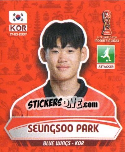 Cromo SEUNGSOO PARK - FIFA U-17 WORLD CUP INDONESIA 2023
 - INNOVA