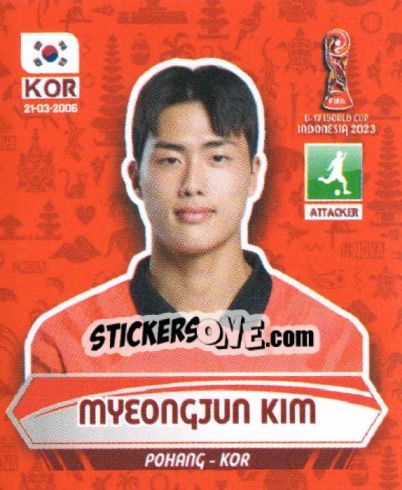 Sticker MYEONGJUN KIM - FIFA U-17 WORLD CUP INDONESIA 2023
 n. 332 - INNOVA
