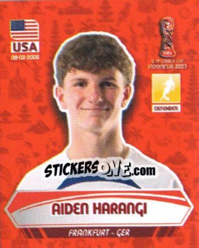 Sticker AIDEN HARANGI - FIFA U-17 WORLD CUP INDONESIA 2023
 - INNOVA