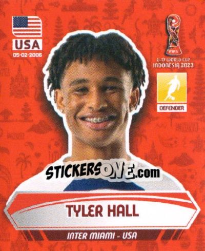 Sticker TYLER HALL - FIFA U-17 WORLD CUP INDONESIA 2023
 - INNOVA