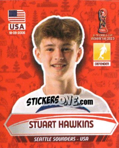 Sticker STUART HAWKINS - FIFA U-17 WORLD CUP INDONESIA 2023
 - INNOVA